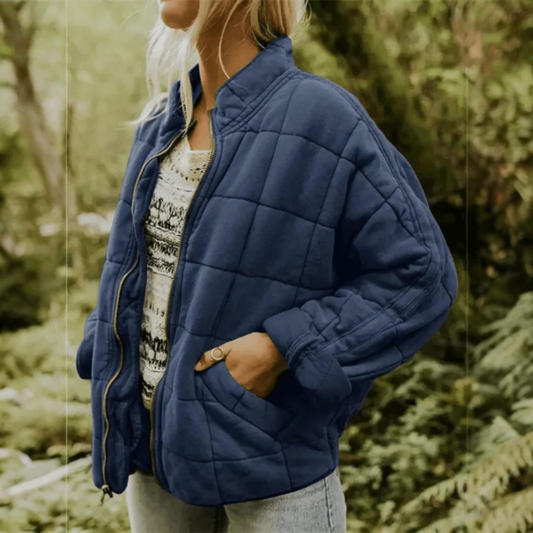 Ashley | Polished Oversized Quilted Zip-Up Puffer Jacket