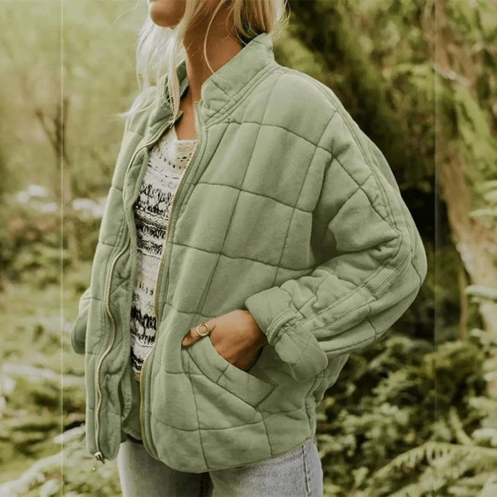 Ashley | Polished Oversized Quilted Zip-Up Puffer Jacket