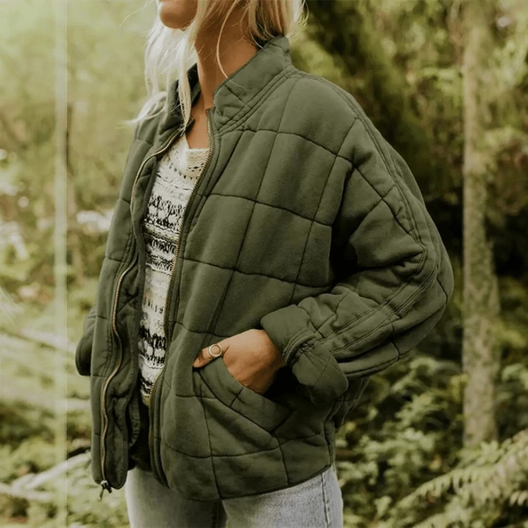 Ashley | Polished Oversized Quilted Zip-Up Puffer Jacket