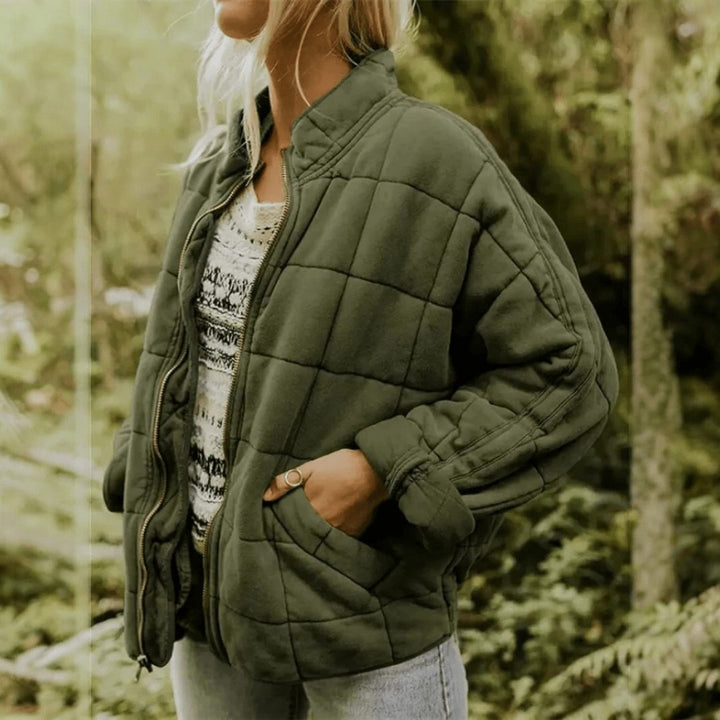 Ashley | Polished Oversized Quilted Zip-Up Puffer Jacket