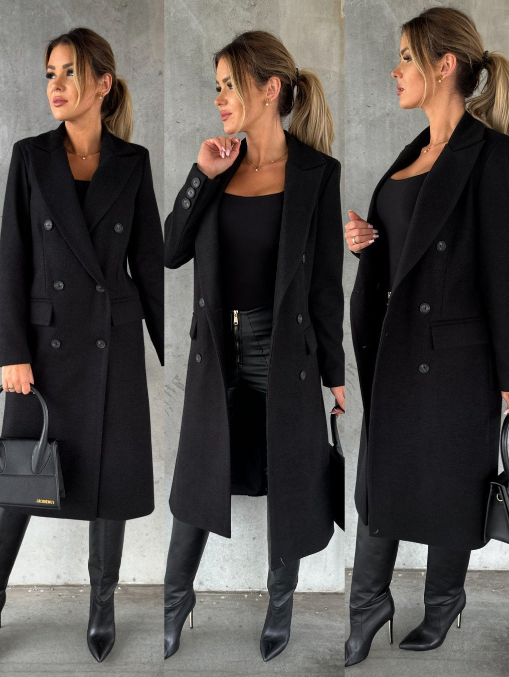 Ashley | Stylish Double Breasted Camel Coat Long Trench