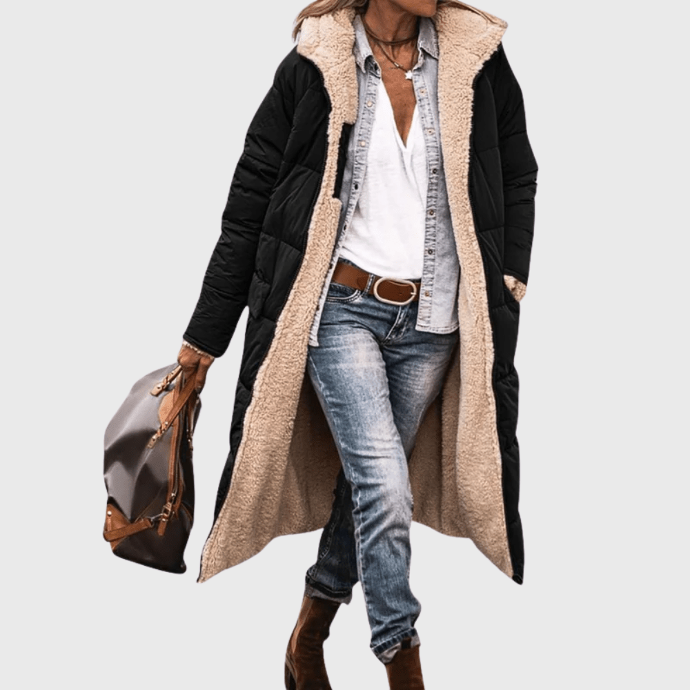Ava | Long Hooded Quilted Winter Puffer Jacket