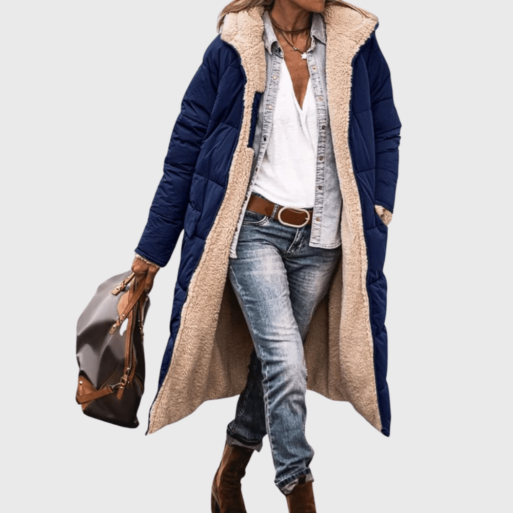 Ava | Long Hooded Quilted Winter Puffer Jacket
