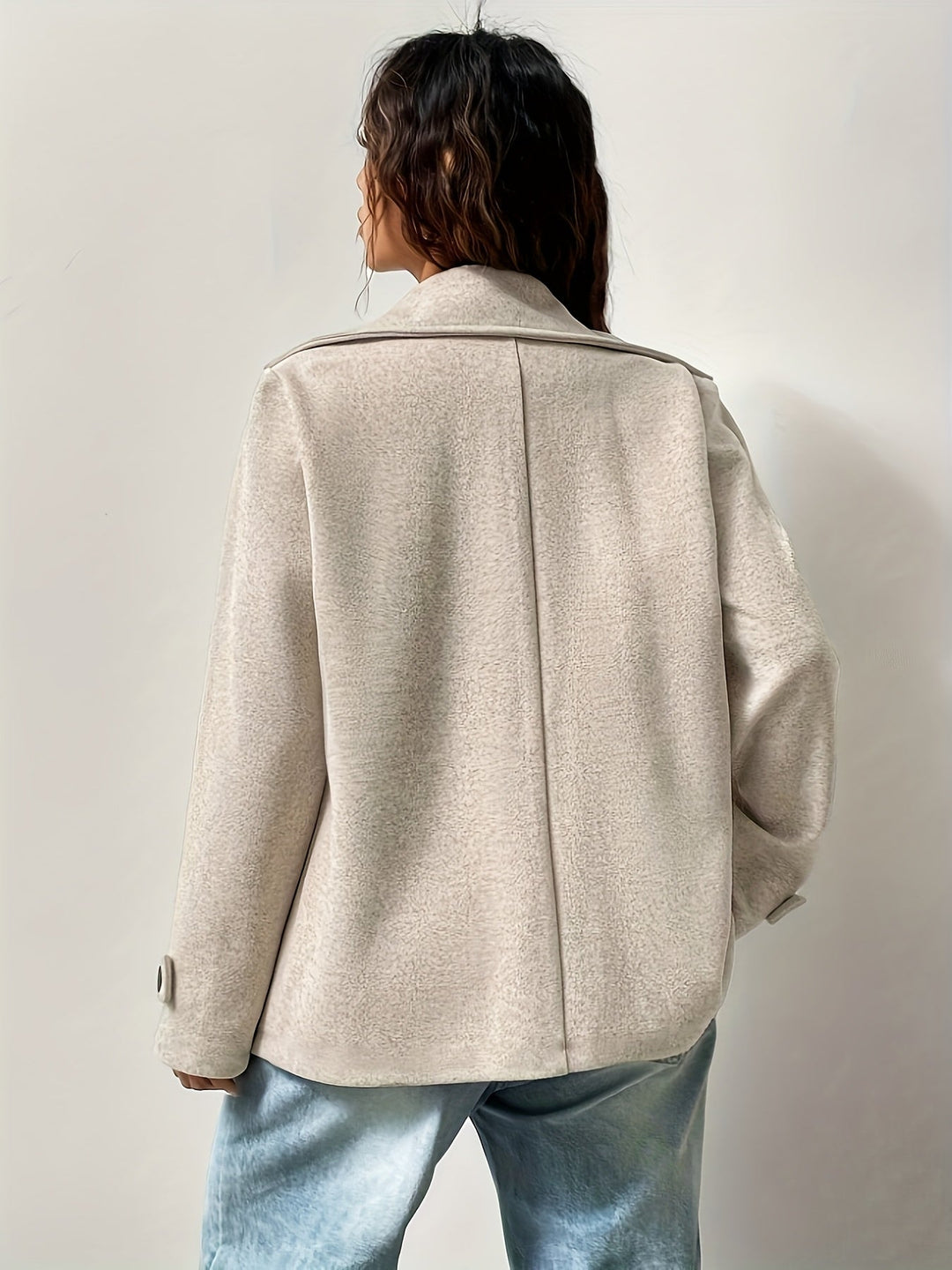 Ava | Polished Oversized Double Breasted Pea Coat