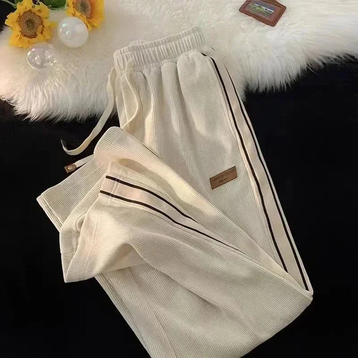 Ava | Striped Wide Leg Corduroy Pants