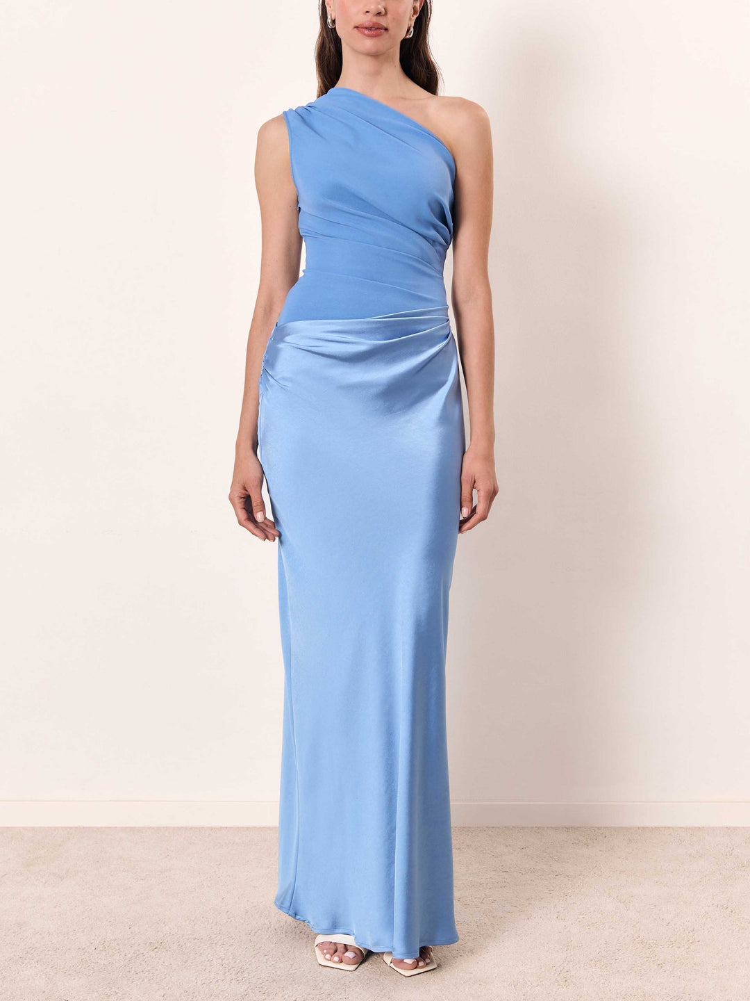 Ava | Timeless One Shoulder Winter Wedding Guest Maxi Dress