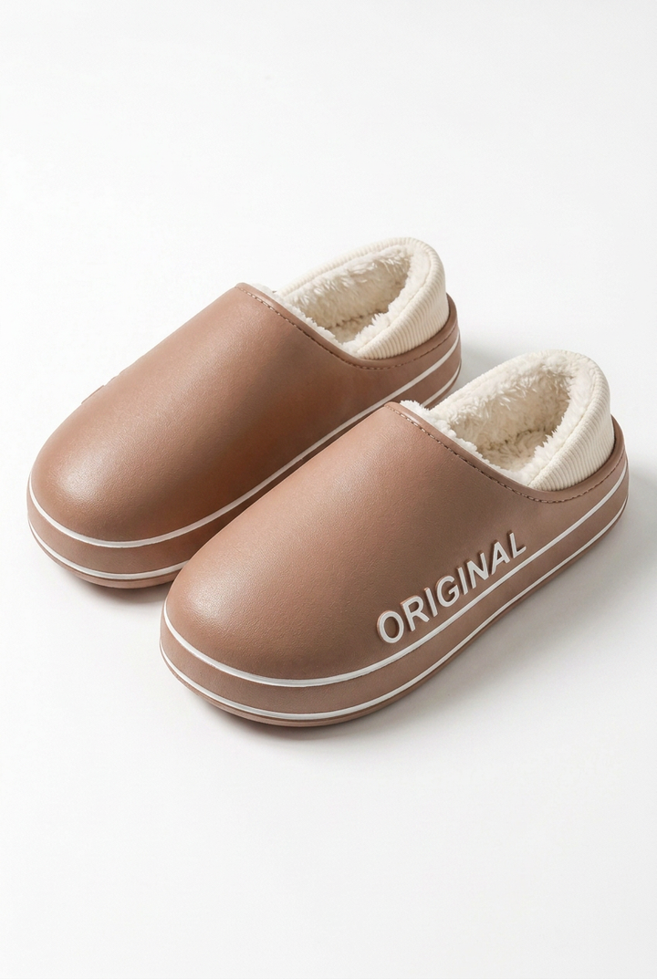 Barbara | Classic Fleece-Lined Platform Slipper Clogs