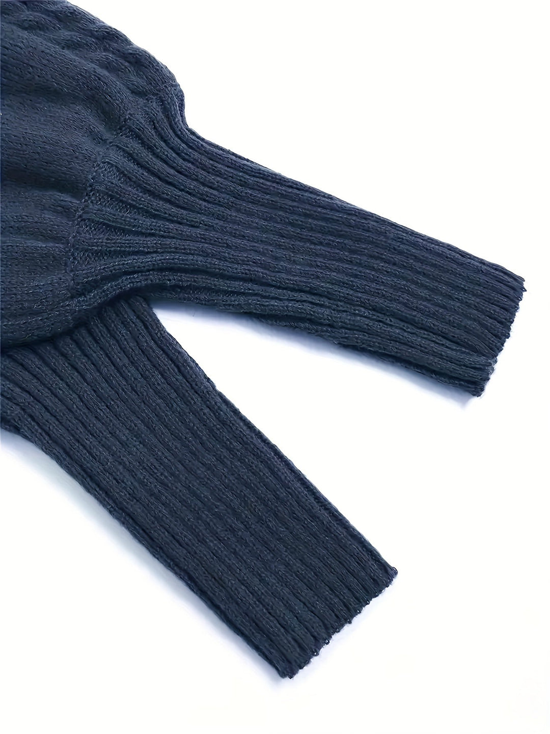 Barbara | Polished Cable Knit Puff Sleeve Turtleneck Sweater