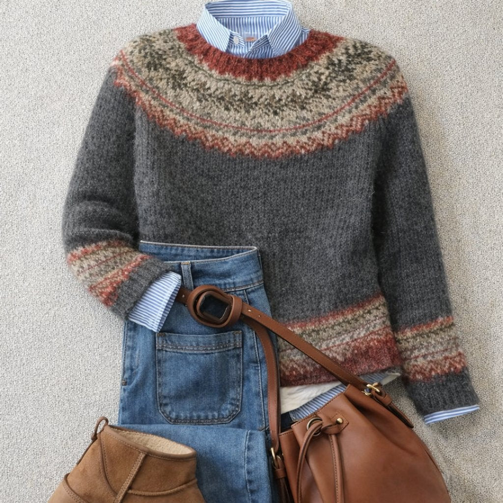 Barbara | Relaxed Fair Isle Christmas Sweater Women