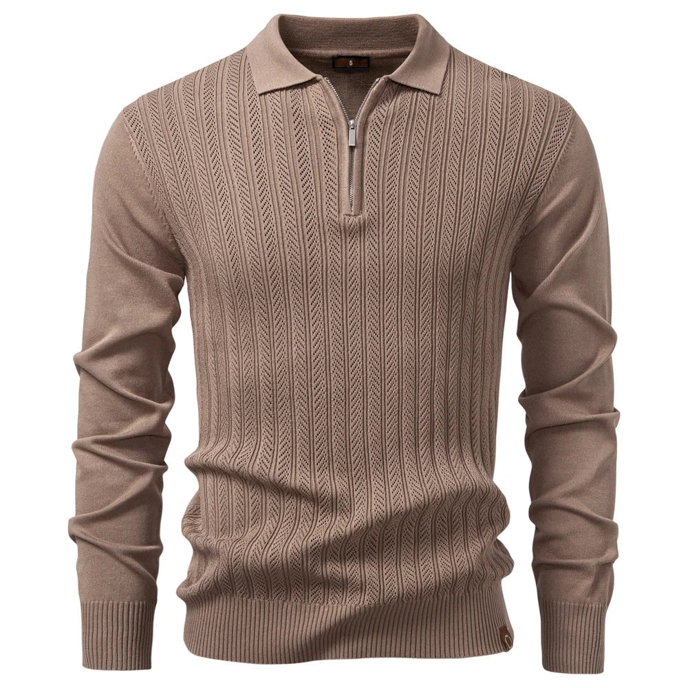 Benjamin | Refined Quarter-Zip Cable Knit Sweater