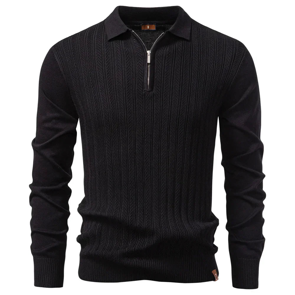 Benjamin | Refined Quarter-Zip Cable Knit Sweater