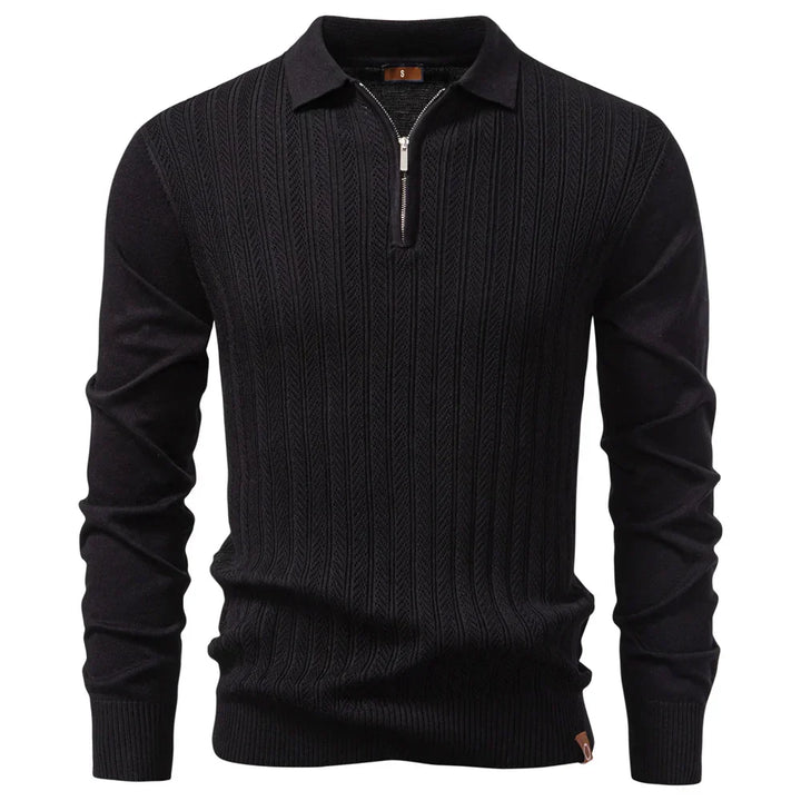 Benjamin | Refined Quarter-Zip Cable Knit Sweater