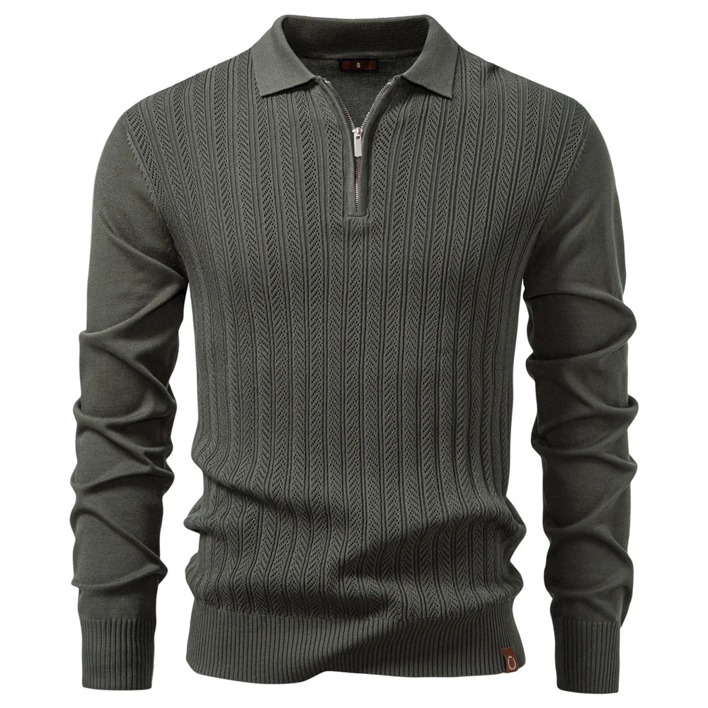 Benjamin | Refined Quarter-Zip Cable Knit Sweater