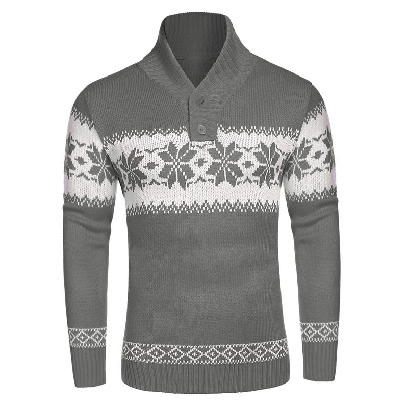 Bradley | Sophisticated Fair Isle Snowflake Mens Xmas Sweaters
