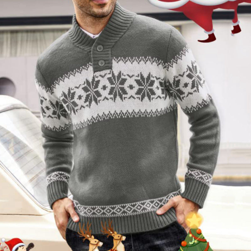 Bradley | Sophisticated Fair Isle Snowflake Mens Xmas Sweaters