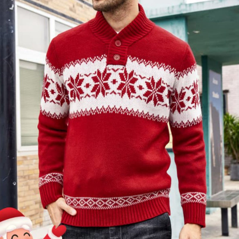 Bradley | Sophisticated Fair Isle Snowflake Mens Xmas Sweaters