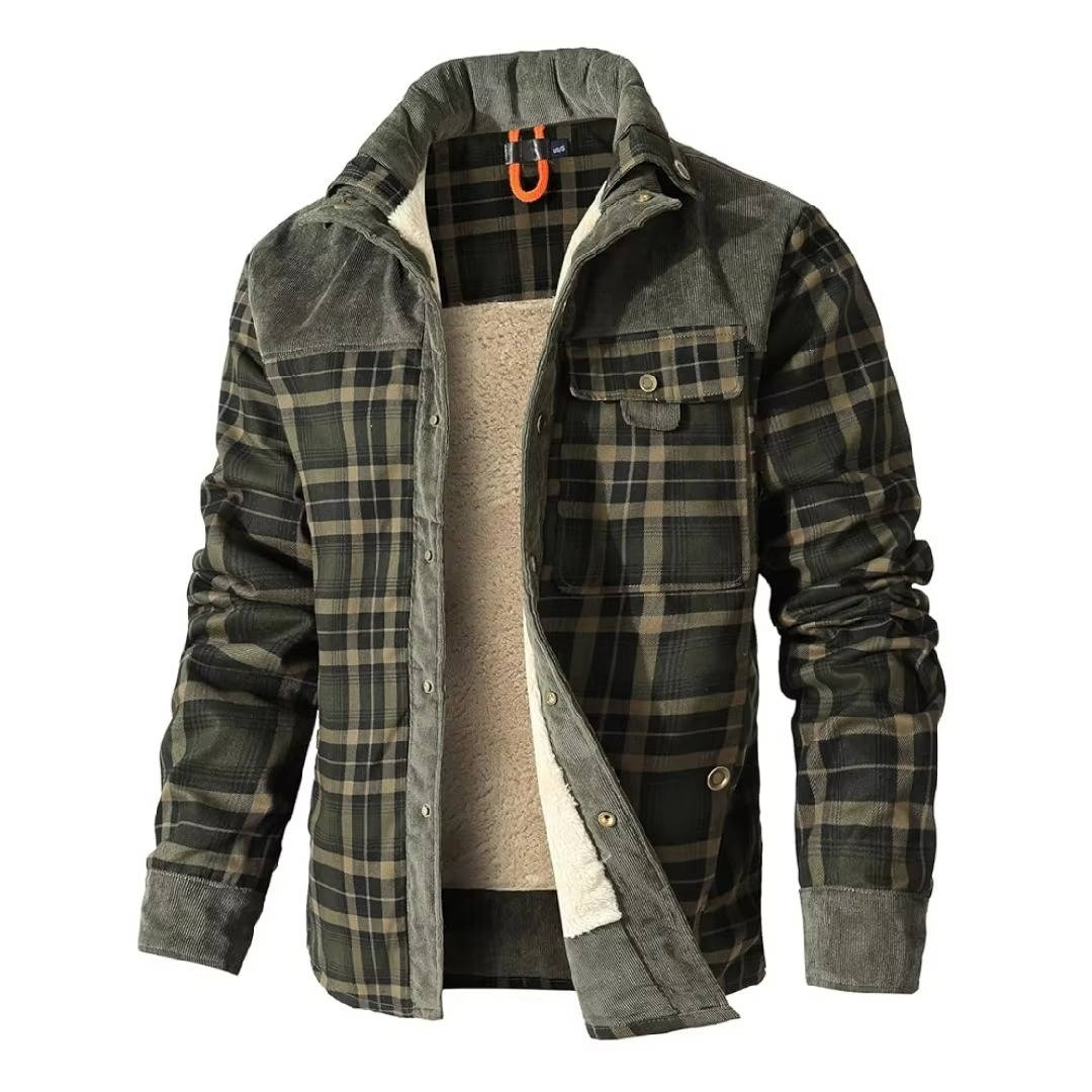 Bradley | Sophisticated Plaid Corduroy Flannel Jacket