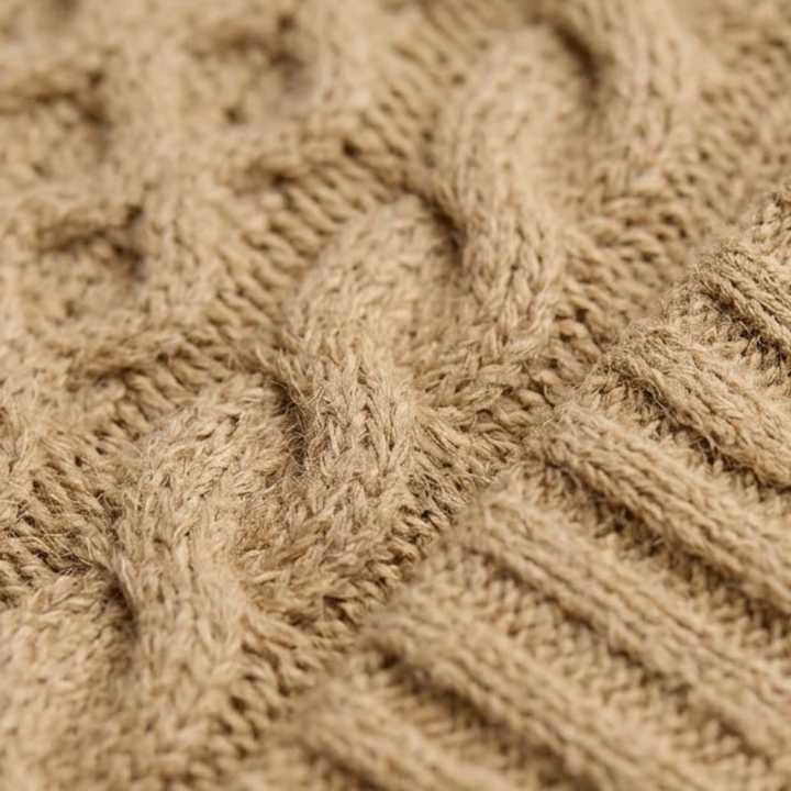 Brandon | Chunky Cable Knit Button Neck Mens Sweaters
