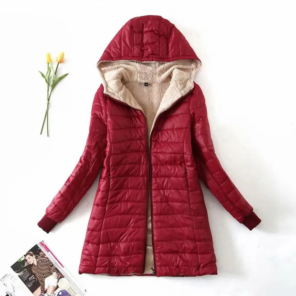 Brenda | Hooded Quilted Longline Winter Puffer Jacket