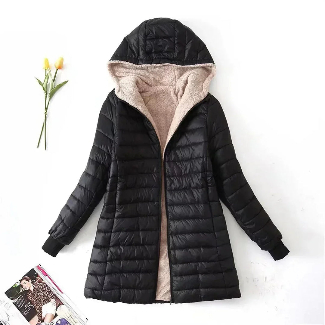 Brenda | Hooded Quilted Longline Winter Puffer Jacket