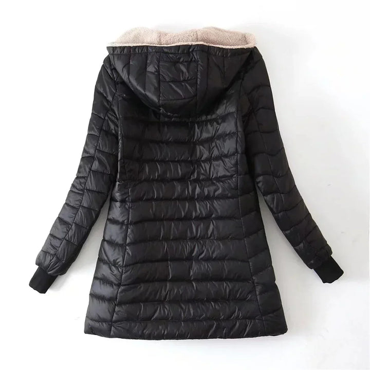 Brenda | Hooded Quilted Longline Winter Puffer Jacket