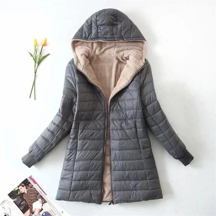 Brenda | Hooded Quilted Longline Winter Puffer Jacket