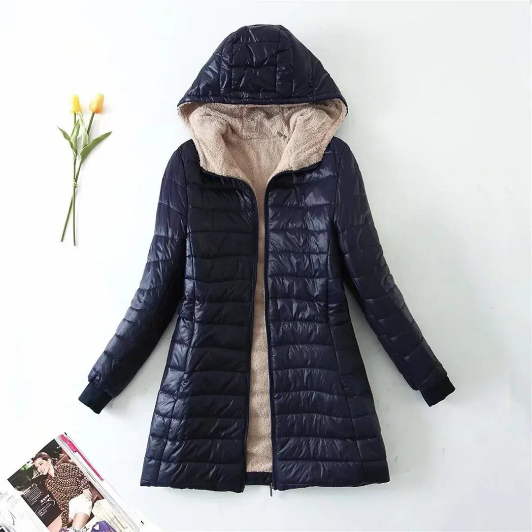 Brenda | Hooded Quilted Longline Winter Puffer Jacket