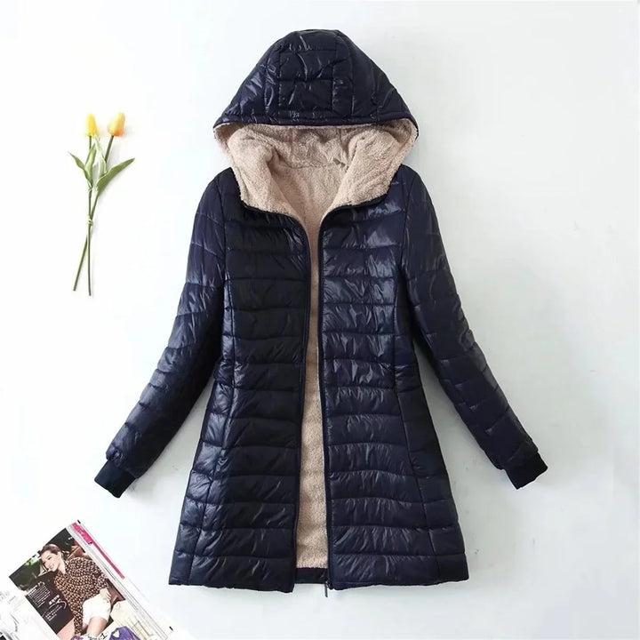 Brenda | Hooded Quilted Longline Winter Puffer Jacket