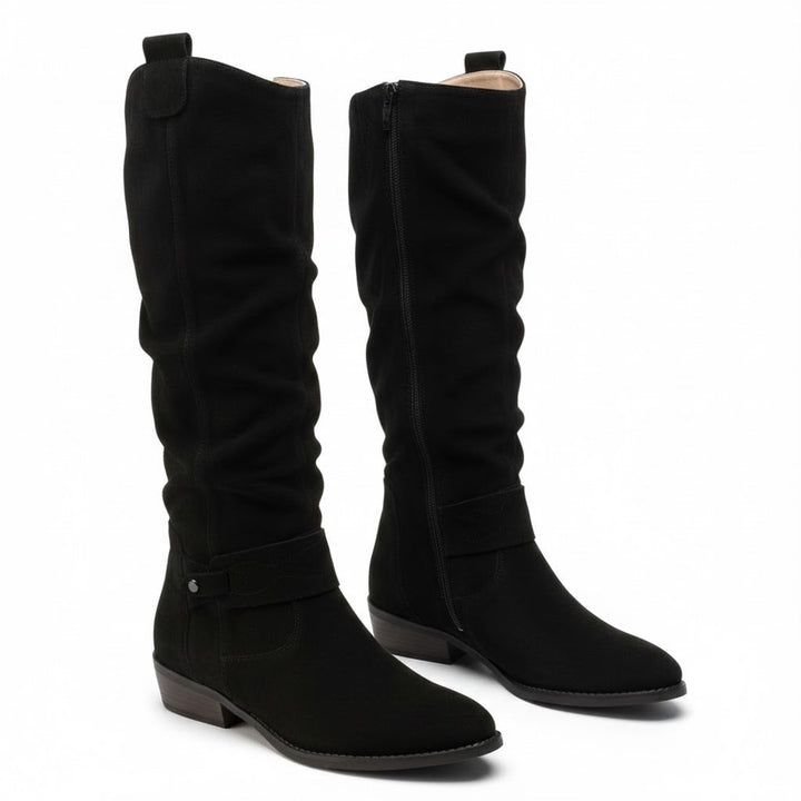 Brenda | Refined Wide Calf Slouch Knee High Boots