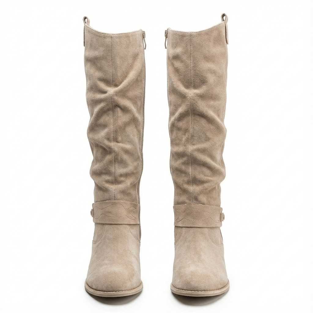 Brenda | Refined Wide Calf Slouch Knee High Boots