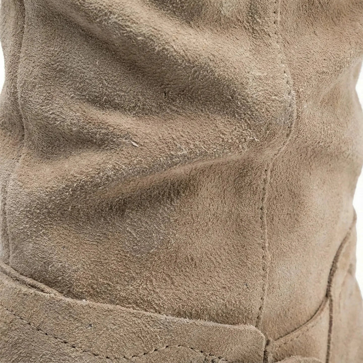 Brenda | Refined Wide Calf Slouch Knee High Boots