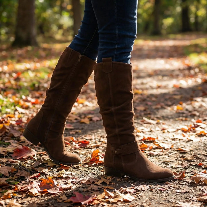 Brenda | Refined Wide Calf Slouch Knee High Boots