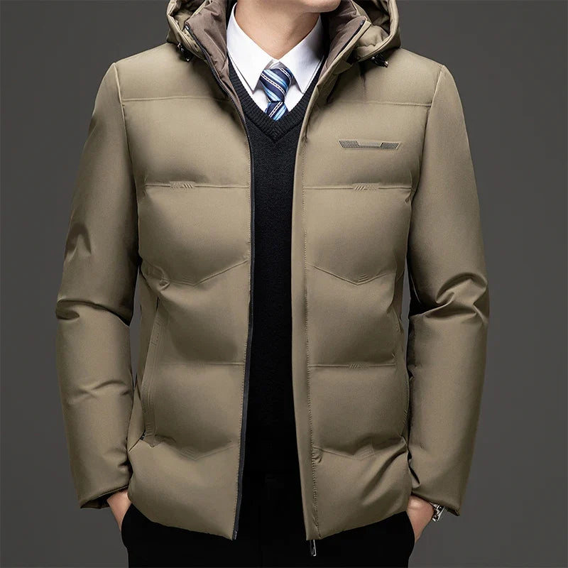 Brian | Sophisticated Hooded Mens Puffer Jacket