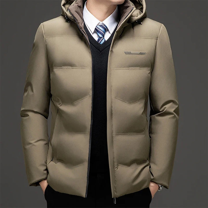 Brian | Sophisticated Hooded Mens Puffer Jacket