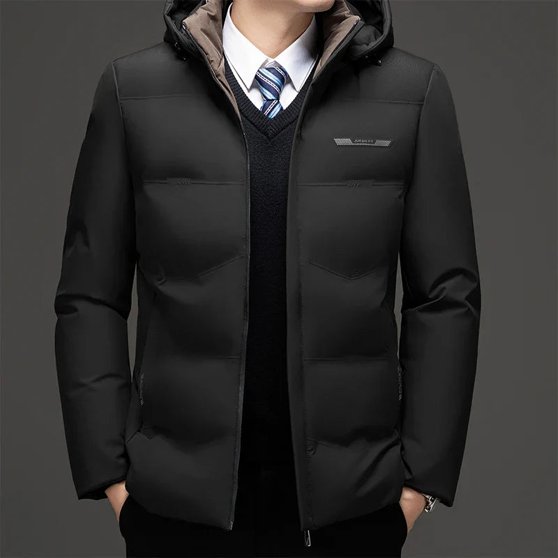 Brian | Sophisticated Hooded Mens Puffer Jacket