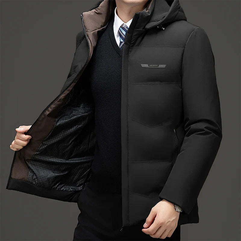 Brian | Sophisticated Hooded Mens Puffer Jacket