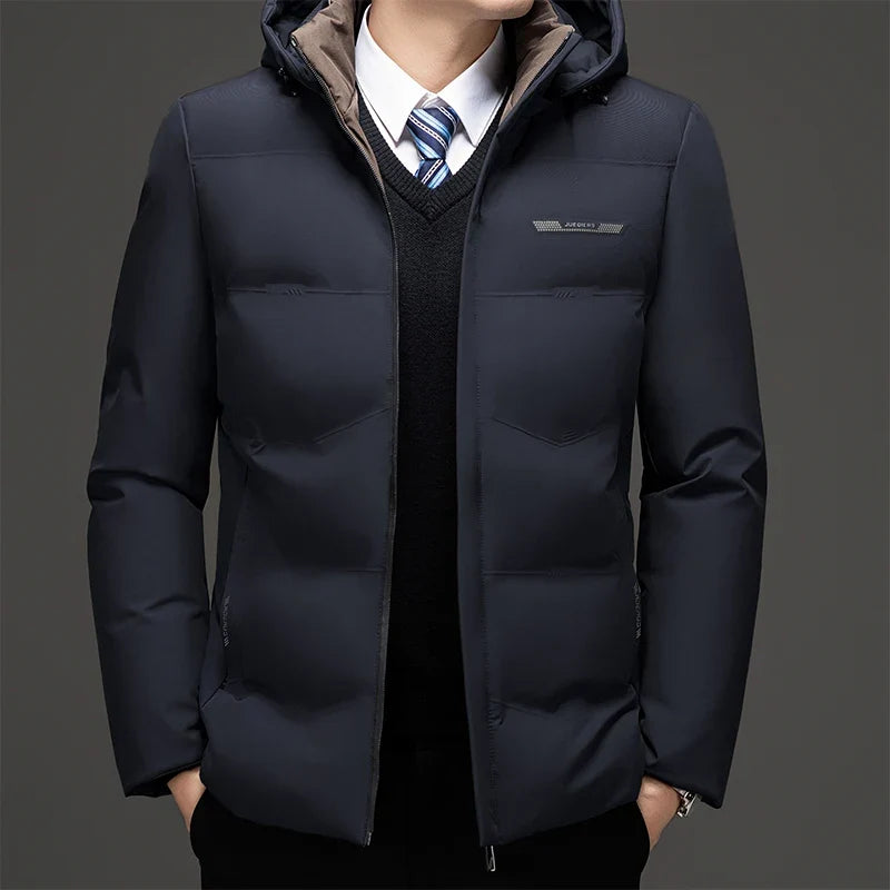 Brian | Sophisticated Hooded Mens Puffer Jacket