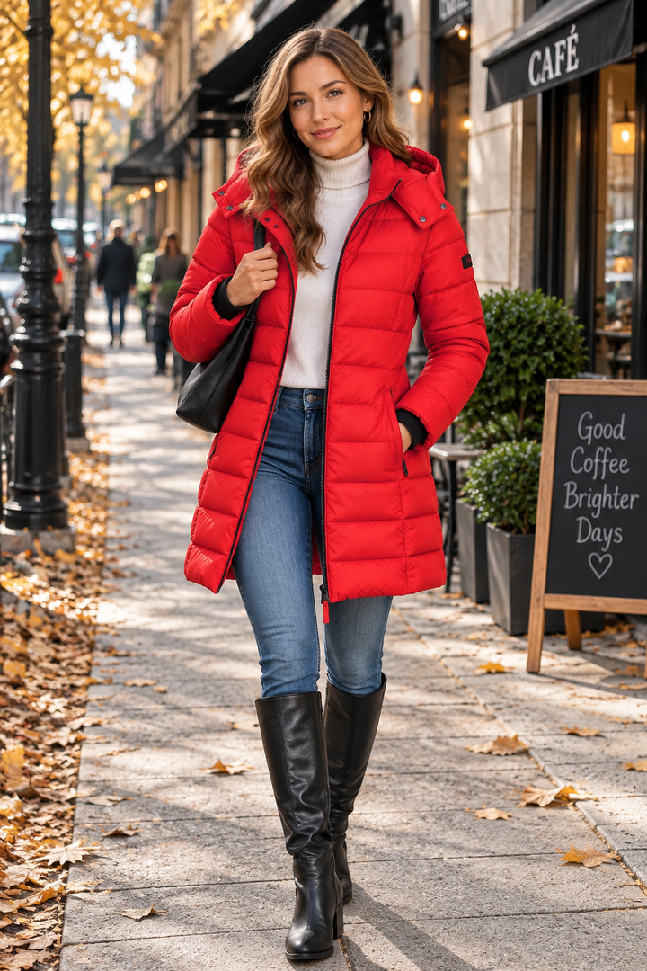 Brittany | Graceful Hooded Quilted Puffer Jacket