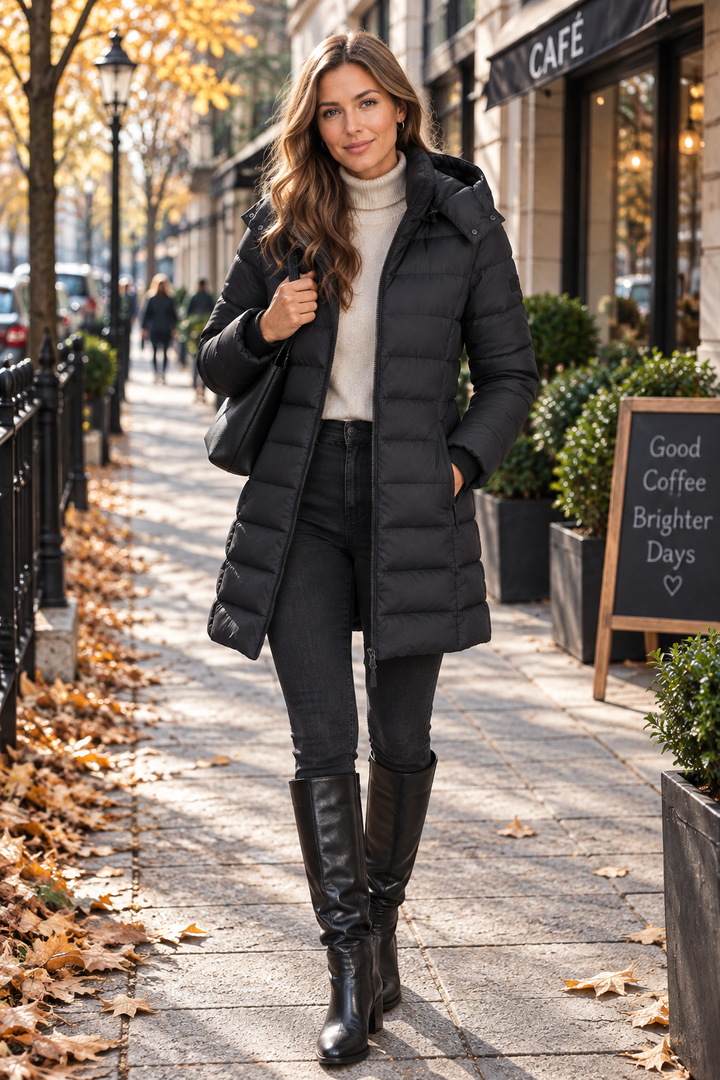 Brittany | Graceful Hooded Quilted Puffer Jacket