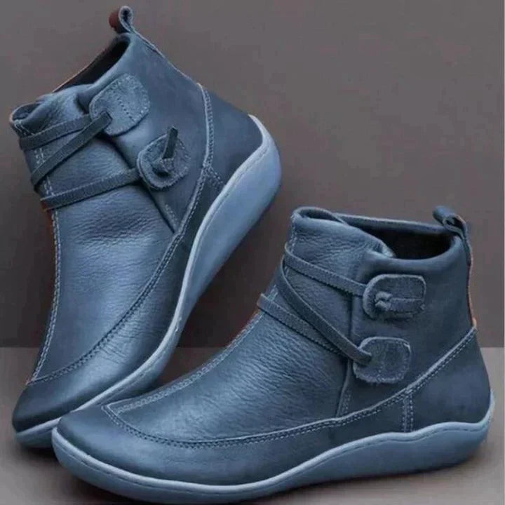 Brittany | Stylish Buckle Strap Ankle Winter Boots