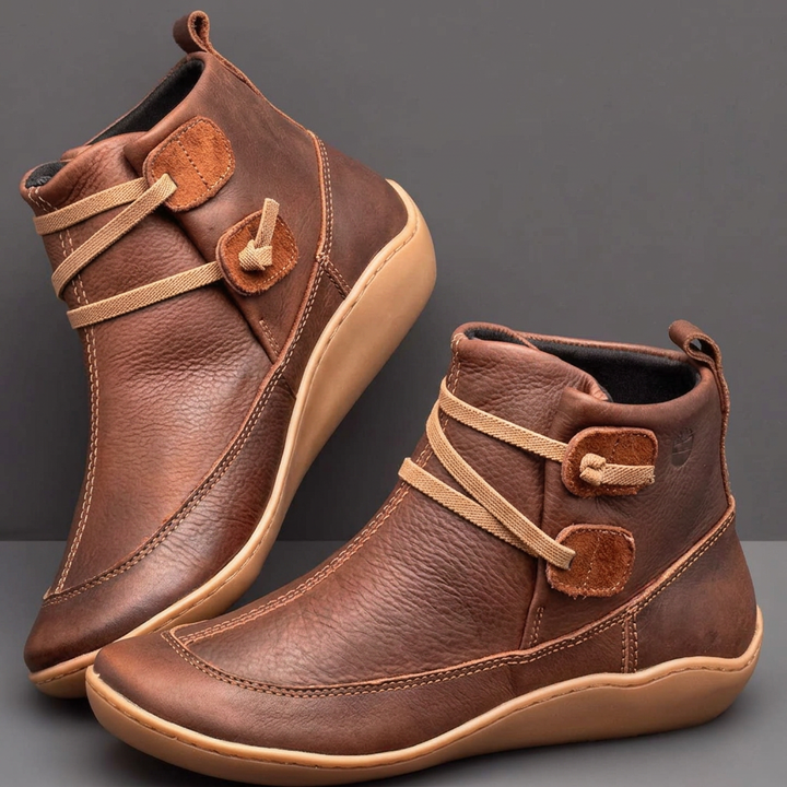 Brittany | Stylish Buckle Strap Ankle Winter Boots