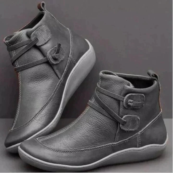 Brittany | Stylish Buckle Strap Ankle Winter Boots