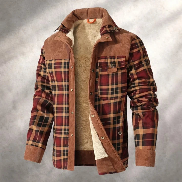 Bradley | Sophisticated Plaid Corduroy Flannel Jacket