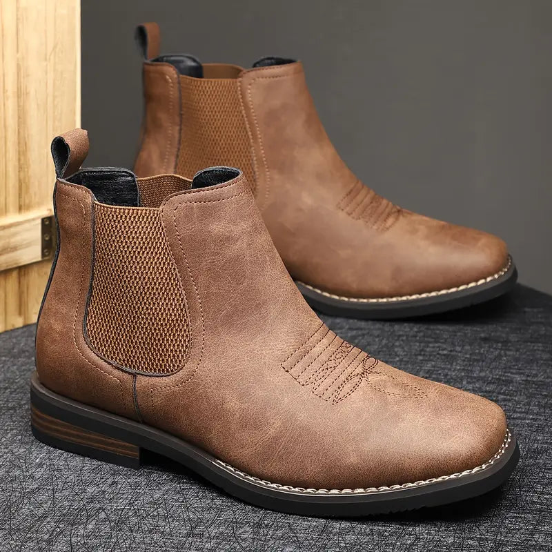 Bruce | Cozy Slip-On Chelsea Boots with Elastic Side Panels