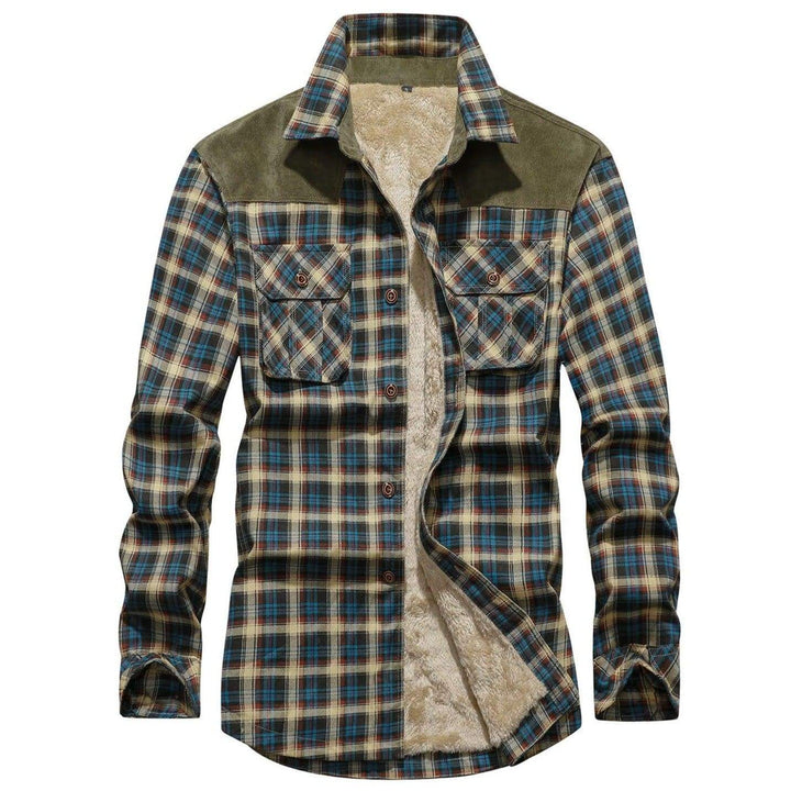Bruce | Elegant Sherpa-Lined Plaid Flannel Jacket