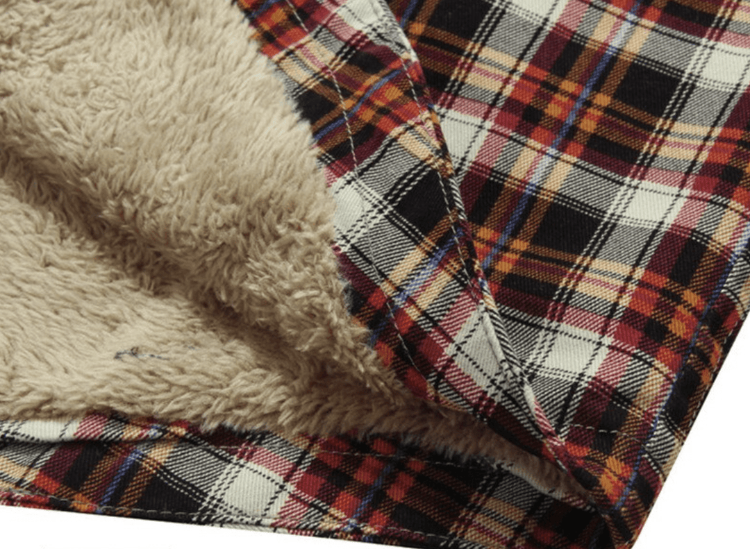Bruce | Elegant Sherpa-Lined Plaid Flannel Jacket