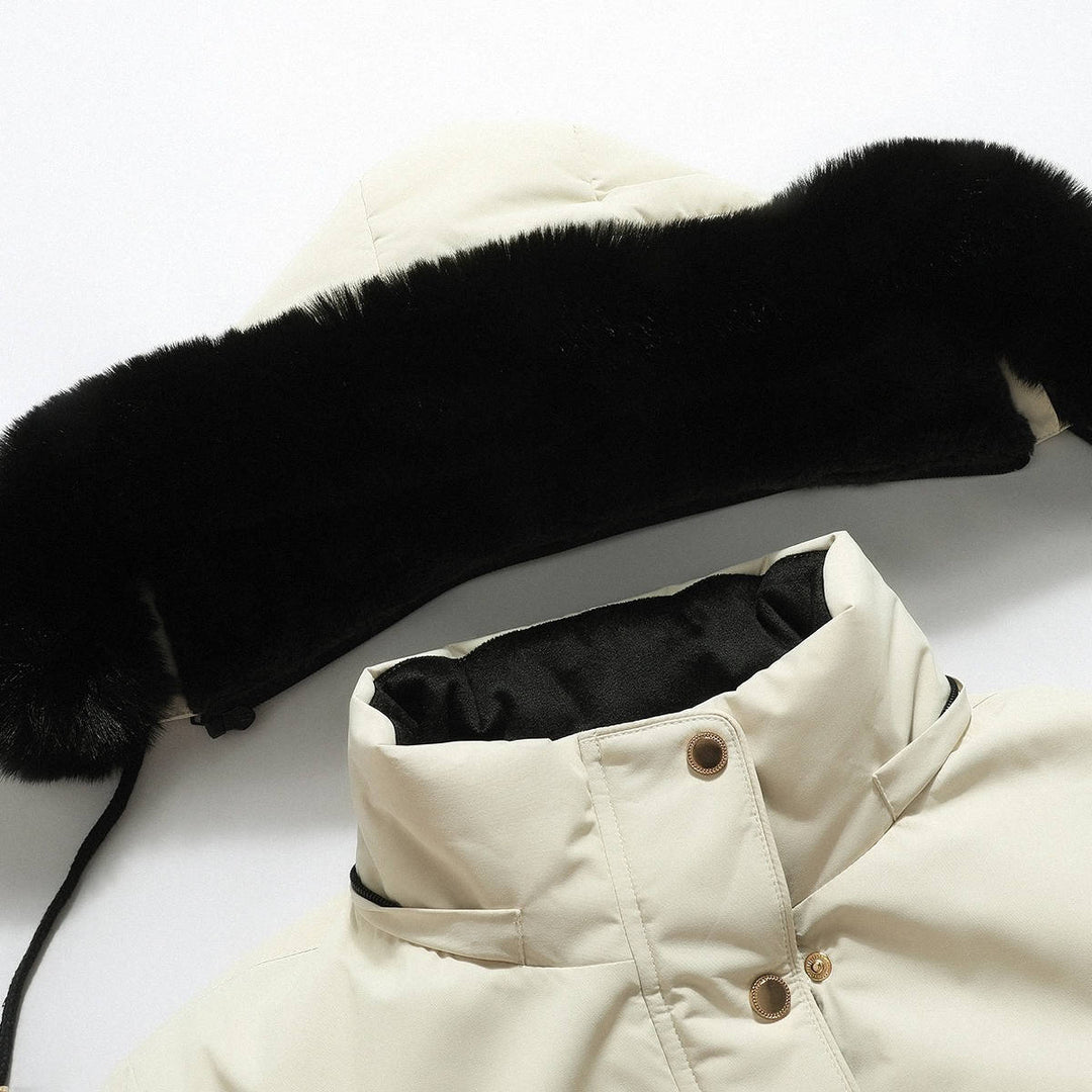 Carol | Long Hooded Winter Puffer Jacket