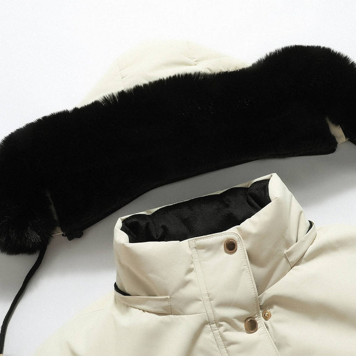 Carol | Long Hooded Winter Puffer Jacket