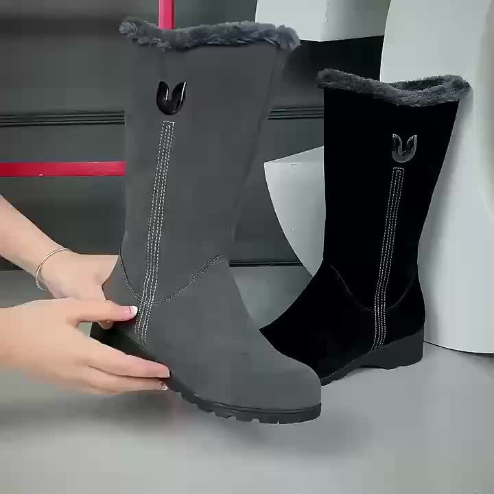 Carolyn | Chic Cuffed Mid Calf Snow Boots Women