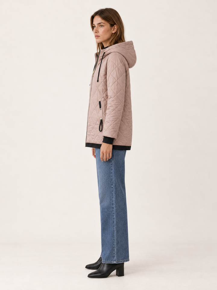 Carolyn | Cozy Diamond Quilted Hooded Puffer Jacket